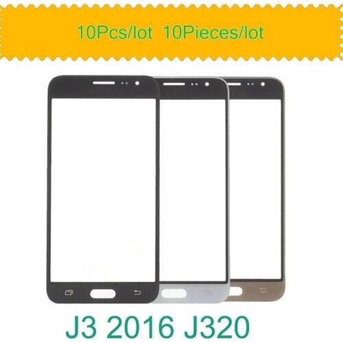 10Pcs/lot For Samsung Galaxy J3 2016 J320 J320F J320M J320Y J320FN Touch Screen Front Panel Glass Lens Outer LCD Glass Replace