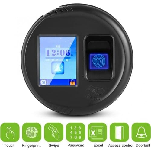 2.4in Wiegand26 125KHz RFID ID Card USB Fingerprint Password Attendance Machine Control System