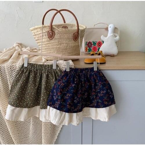 2021 Wholesale New Girls Printed Skirt Autumn Cotton Fashion Girls Skirts 2-8 years MY457