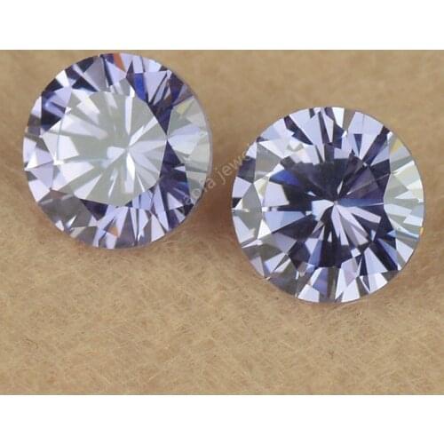 3~20mm AAAAA Round Cut Dark Violet Lanvender Lab Grown Cubic Zirconia Synthetic Gems Loose CZ Stone For Jewelry DIY