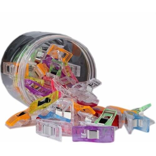 50/100Pcs Mixed Plastic Wonder Clips Holder for DIY Patchwork Fabric Quilting Craft Sewing Knitting Clips Home Office Supply