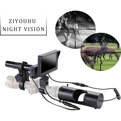 850nm DIY Infrared Night Vision Day Night Switch 3MP Camera 4.3 Inch Screen Display for Optics Sight Riflescope Tactical Hunting