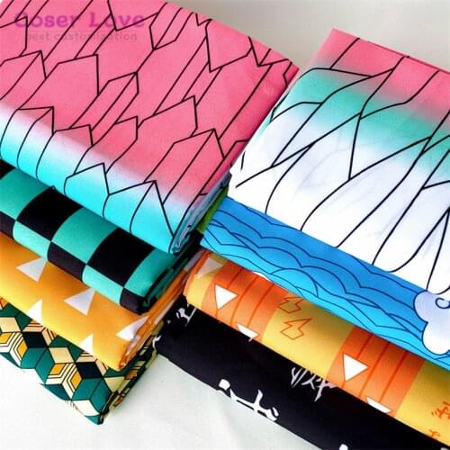 Demon Slayer Kimetsu no Yaiba diy digital printing fabric Nezuko Kamado Tanjirou Agatsuma Zenitsu Iguro Obanai Kisatsutai