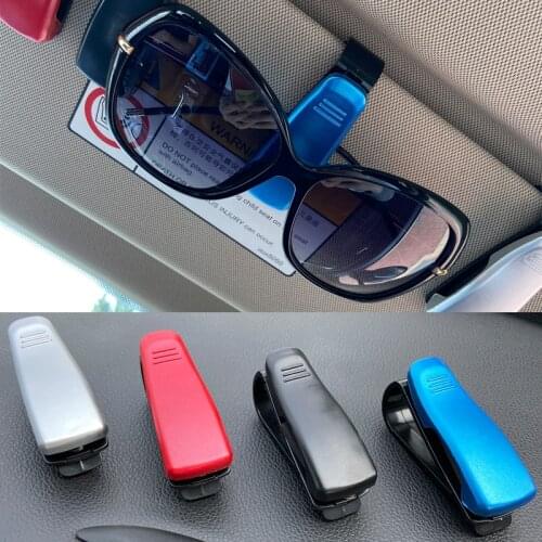 Car Glasses Case Auto Sun Visor Glasses Fastener Clip Holder For Sunglasses Eyeglasses Ticket Card Universal Car Accessories