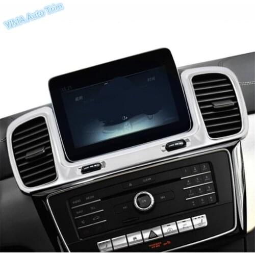 Lapetus Auto Styling Middle Air Conditioning AC Outlet Vent Frame Cover Trim 1 Pcs Fit For Mercedes-Benz GLE W166 2016 2017 2018