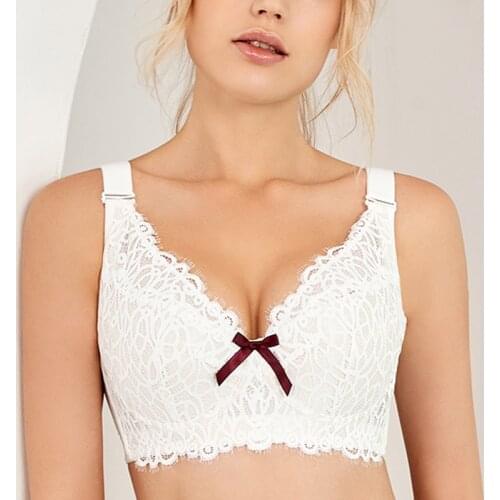 Womens Full Coverage Lightly Lined Lace Supportive Minimizer Bra Adjustable Push Up Underwire Lingerie 40 42 44 46 D E F G H I J