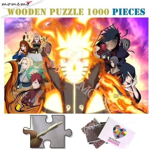Naruto Wooden Jigsaw Puzzle 1000 Pieces Adults Assembly Cartoon Anime Puzzle Toys 1000 Pieces Customized Wooden Jigsaw Puzzles