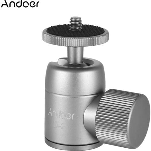 Andoer Mini Tripod Ball Head Al Alloy Tripod Mount with 1/4inch Screw Hole 360 Rotating Panorama for Smartphones Camera