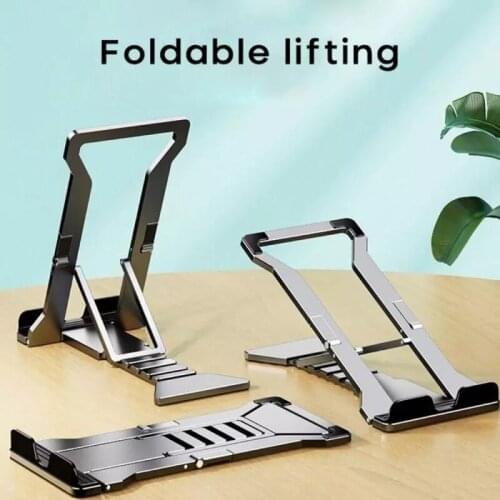 2021 Mini Desktop Multi-Angle Folding Mobile Phone Holder Hollow Plastic Tablet Stand Portable For Iphone 12 11 8 7 pro Support
