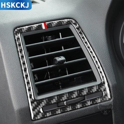 Both Side Air Vent Outlet Frame For Dodge Challenger 2008 2009 2010 2012 2013 2014 Carbon Fiber Stickers Interior Car Accessorie