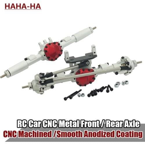 CNC Aluminum Alloy Front and Rear Axle for 1/10 RC Crawler Axial SCX10 90027 90046 90047