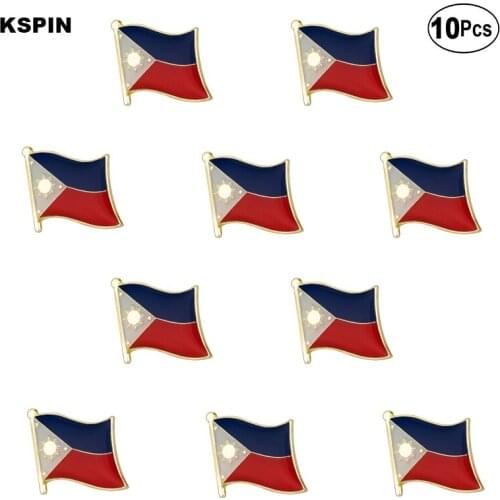 Philippines Flag Lapel Pin Flag badge Brooch Pins Badges 10Pcs a Lot