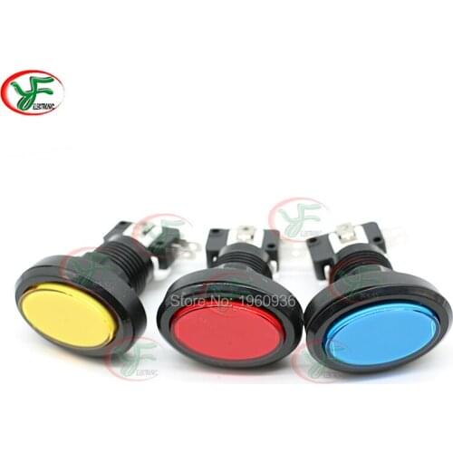 T T Motorcycle Game Machine Push Button Oval Arcade Button 12V Illuminated button With ZIPPY Mrico Switch