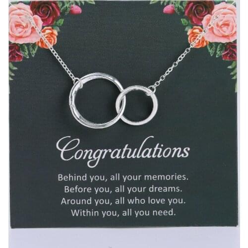 Graduation Senior Graduate Chain Necklaces Compass Women School Leavers Jewelry Best Friends Friendship Gift Drop Shipping