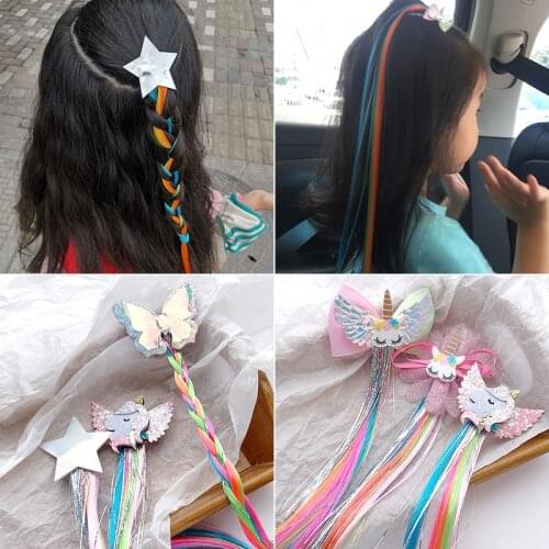 1PC Hot style butterfly star color wig hairpin children girl princess super fairy hair accessories heirloom girl lovely hairpin