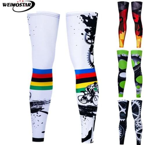 Weimostar Anti-UV Leg Warmers Cycling Outdoor Sport MTB Bike Protect Cover Windproof Bicycle Leg Sleeves Basketball knee warmer
