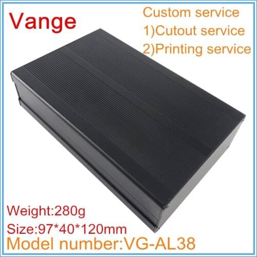 1pcs/lot extruded split housing boxes 97*40*150mm 6063-T5 aluminum cases instrument shell for signal launcher