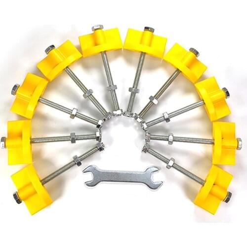 10PCS Wall Tile Positioner Leveler Manual Height Adjustment Regulator Locator Fine Thread Rising Leveling Tool Tile Working