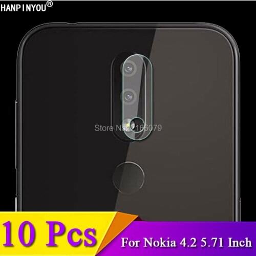 10 Pcs/Lot For Nokia 4.2 TA-1157 5.71" Clear Rear Back Camera Lens Protective Protector Cover Soft Tempered Glass Film Guard