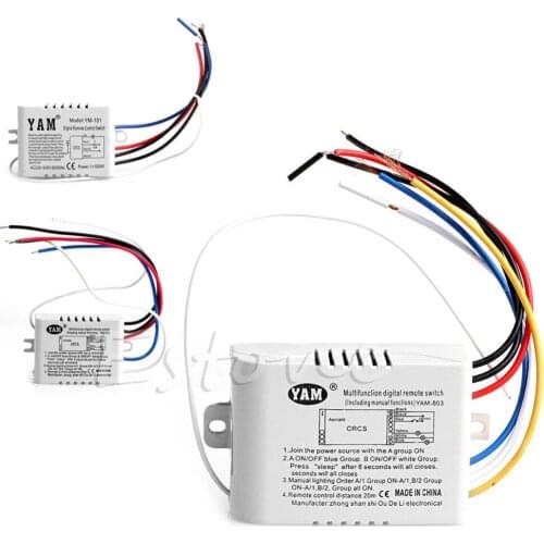 Wireless 1/2/3/ Channel ON/OFF Lamp Remote Control Switch Receiver Transmitter Electrical Equipment Supplies