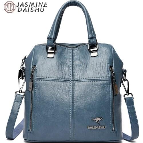 Brand Solid Color Backpack Womens Large Capacity Backpack Sac A Dos High Quality PU Leather Travel School Bags Mochila Feminina