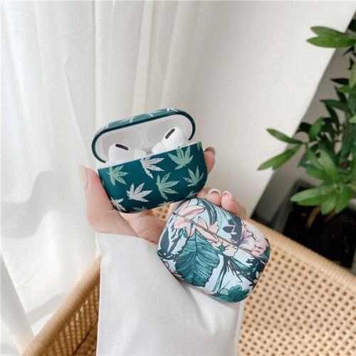 Maple Leaf Asaba Flowers Earphone Case For AirPods Pro 1/2 Cases Cute Matte Flowers Hard PC Protective For Apple Airpods 1 2 3