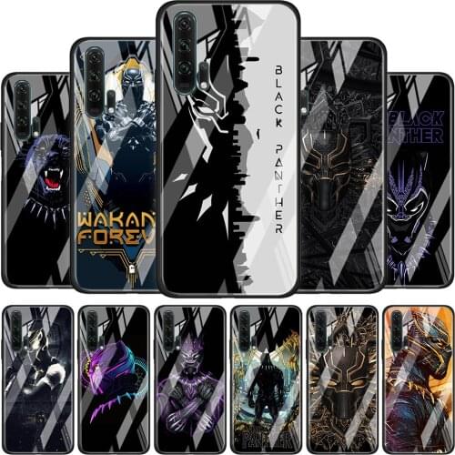Black Panther Art Soft Tempered Glass Cover For Honor 30 20 10 9X 8X Lite Pro Plus Phone Case Coque Shell