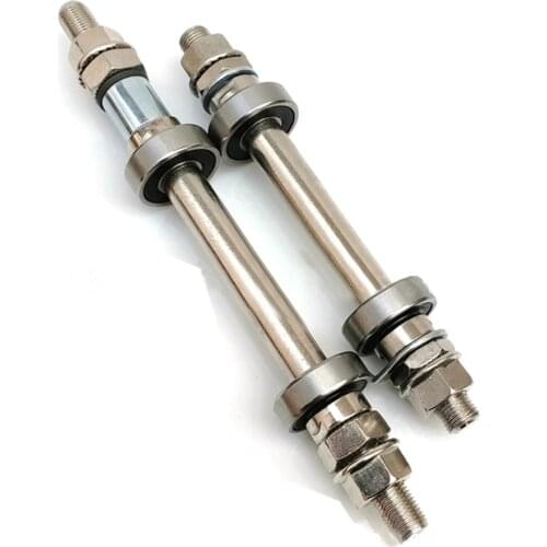 MTB Bike Wheel Hub Axle Front Rear Bearing Solid Shaft Lever Spindle Shift Shaft Vintage Mountain Bicycle Cycling Part Accessory
