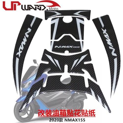 For YAMAHA NAMX155 N-MAX155 NMAX 155 N-MAX 2020 Motorcycle 3D Fuel Oil Tank Sticker Pedal Side Soft Decorative Decal Stickers