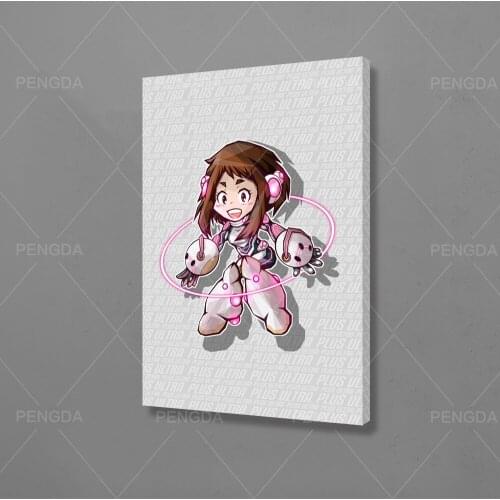 Home Decor Canvas My Hero Academia Prints Painting Anime Role Poster Wall Art Lovely Girl Modular Pictures For Living Room Frame