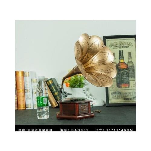 Ancient ways The phonograph model creative furniture art bar Vinyl recorder decoration wine ark crafts statues Home dies