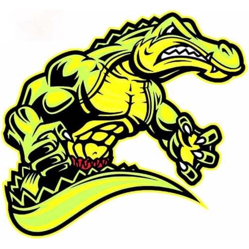 Personality Green Crocodile Funny Car Stickers Suitable for Any Flat and Smooth Clean Surface Vinyl Decal Apply To Car Window