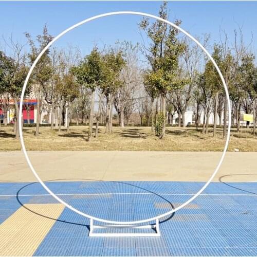 Circle Wedding Arch Background Wrought Iron Shelf Decorative Props DIY Round Party Background Shelf Flower with Frame moon arch