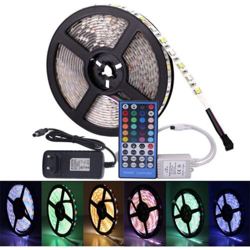 Hot 5050 RGB LED Strip DC 12V 5M 300LED RGBW/WW LED Light Strip with +3A Power+Remot New