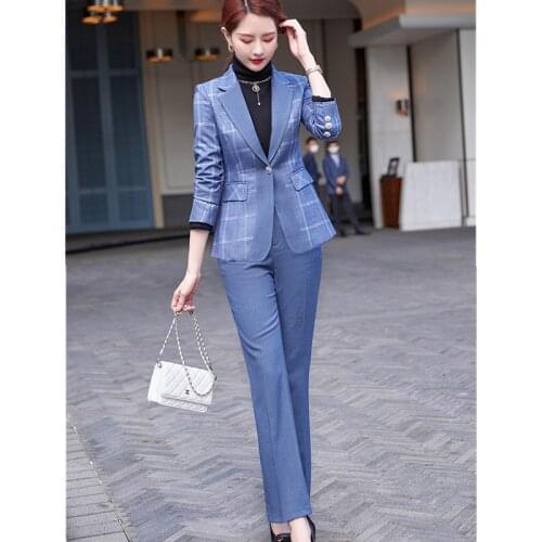 MAKEACE Women's Trouser Suits In A Cage
