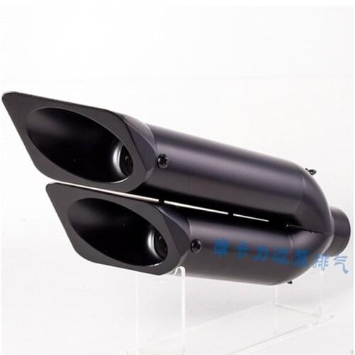 Motorcycle modified exhaust pipe double outlet muffler double pipe Z1000 NINJIA250 CNC stainless steel material
