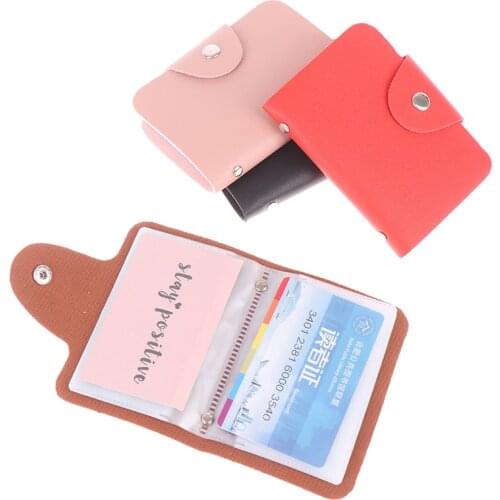 PU Function 24 Bits Credit Card ID Card Wallet Cash Holder Organizer Case Pack Business Credit Card Holder Bank Card Package