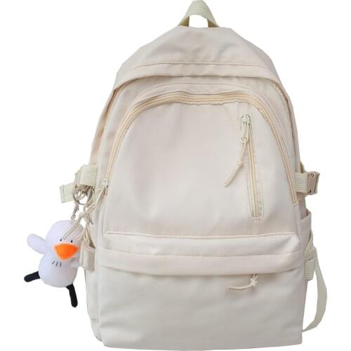 New Fashion Leisure Simple Mosaic Color Junior High School Boys and Girls Backpack Travel Bag