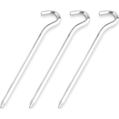 Outdoor Traveling Tent Accessories 10pcs/set 18cm Aluminum alloy Tent Pegs with Rope Stake Camping Hiking Equipment