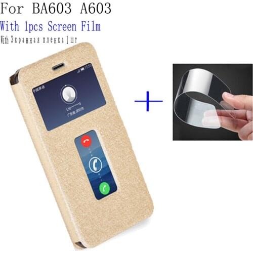 Smart View window PU leather case For ZTE Blade BA603 A603 cover shell phone cases For ZTE BA603 A603 A 603 flip case back cover