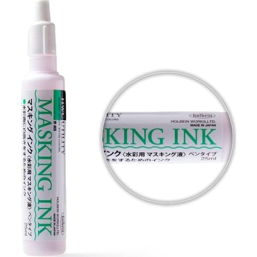 Japanese Holbein Watercolor Blanking Glue Pen Type Liquid Needle Ink Tube Acuarelas Profesionales Markers Design W469