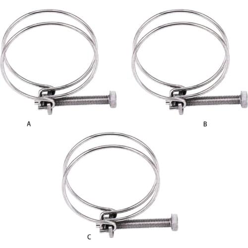 Stainless Steel Hose Clamps Wire Tube Clip Clamps Resuable and Anti-corrosion Used in Wire Cable Industries 3 Sizes