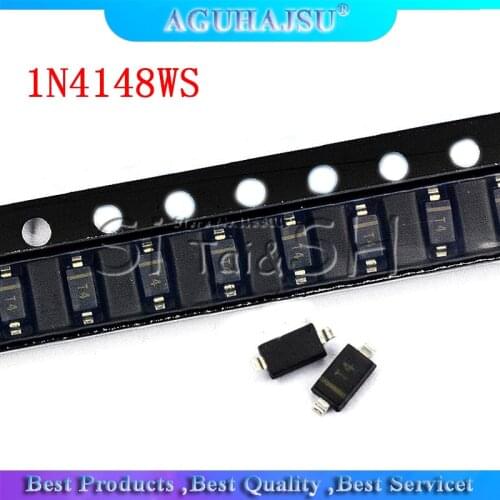 100PCS sod323 smd surface mount small signal diodes T4 1N4148WS