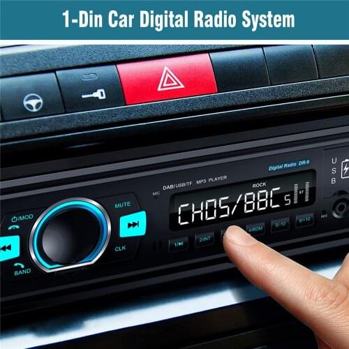12V Single Din Car DAB Vehicle Digital Bluetooth FM Radio Stereo System Car Audio Player Music Streaming USB/ SD/ AUX-IN