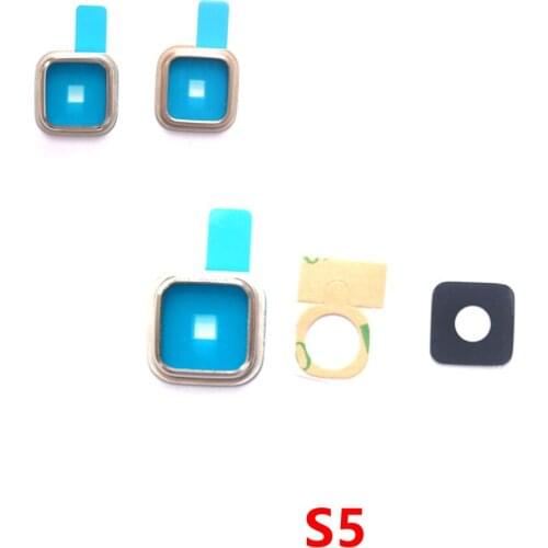1x Rear Camera Lens Case+Adhesive Replacement For Samsung Galaxy S5 SV i9600 G900 G9005 Glass Lens Cover