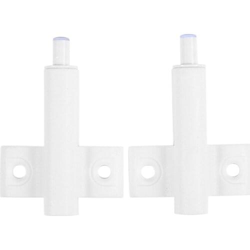 2Pcs White Plastic Door Kitchen Cabinet Damper Soft Closer Buffer