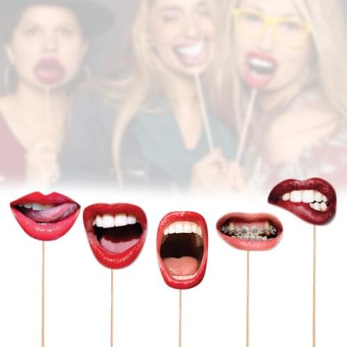 20Pcs/Set Adult Funny Lip Mouth DIY Photobooth Props Wedding Decoration DIY Photo Booth Birthday Party Decorations