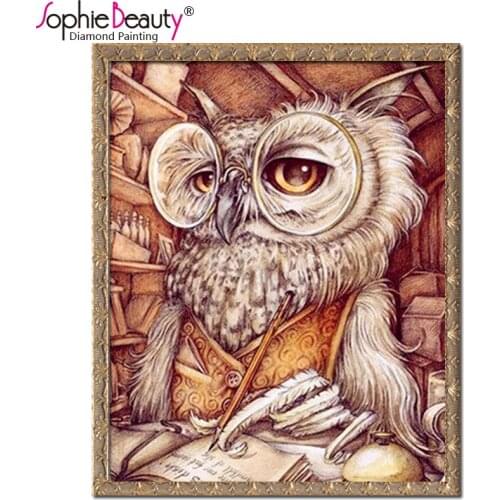 2018 Special Offer Real 5d Diy Diamond Embroidery Glasses Owl Painting Cross Stitch Full Rhinestone Mosaic Home Decoration Gift