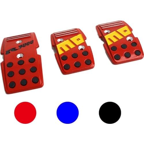 3PCS/1set Style R3000 Car Racing Pedals Universal Manual Brake Pedal Foot Pedal Non Slip Black Silver Sport Racing Pedals