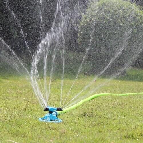 360 Dregee Watering Device Lawn Sprinkler Automatic Garden Water Sprinklers Lawn Irrigation Small Three-fork Rotation Sprinkler